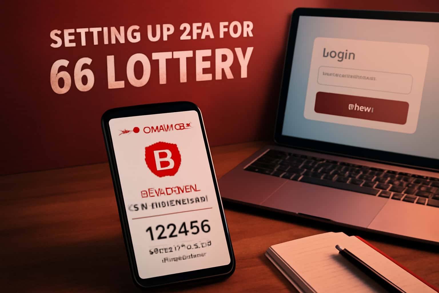 Visual representation of 2FA setup process for 66 Lottery.