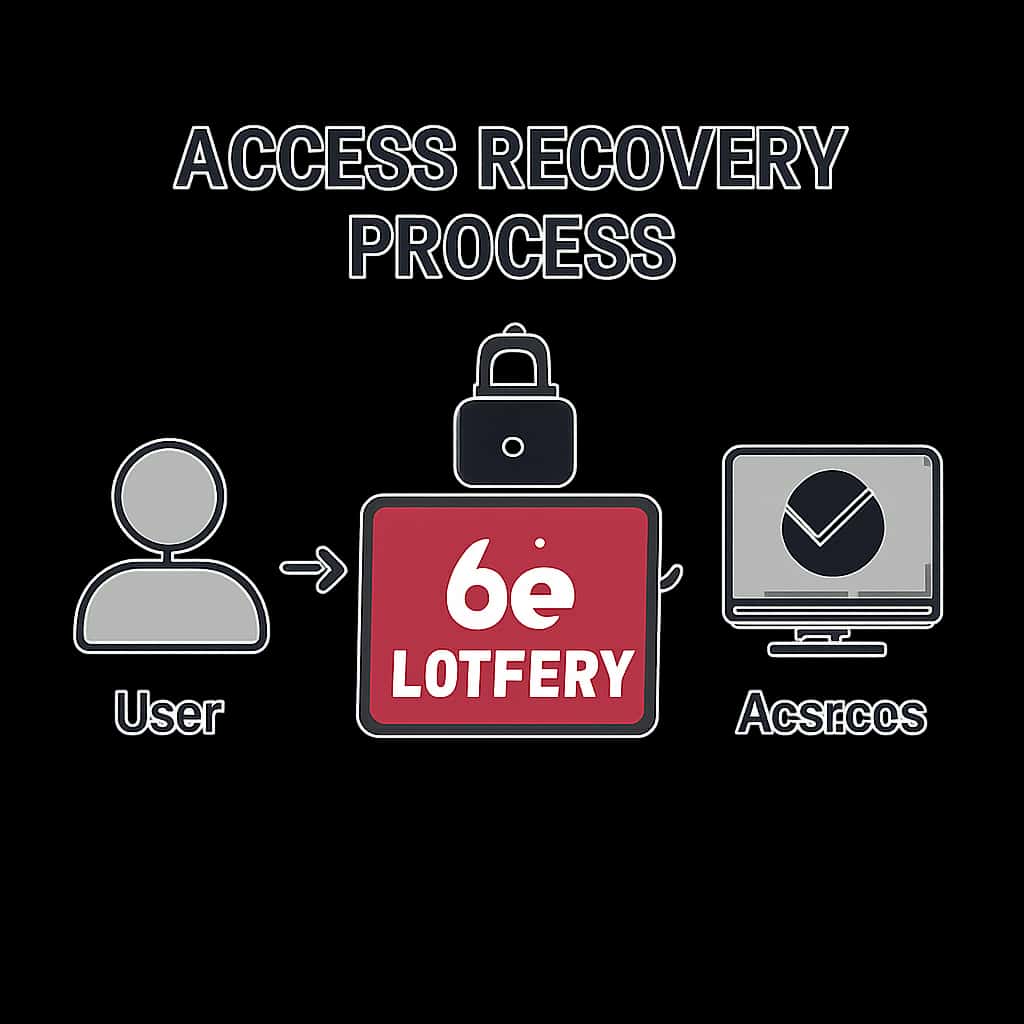 Diagram explaining Access Recovery Process for 66 Lottery.