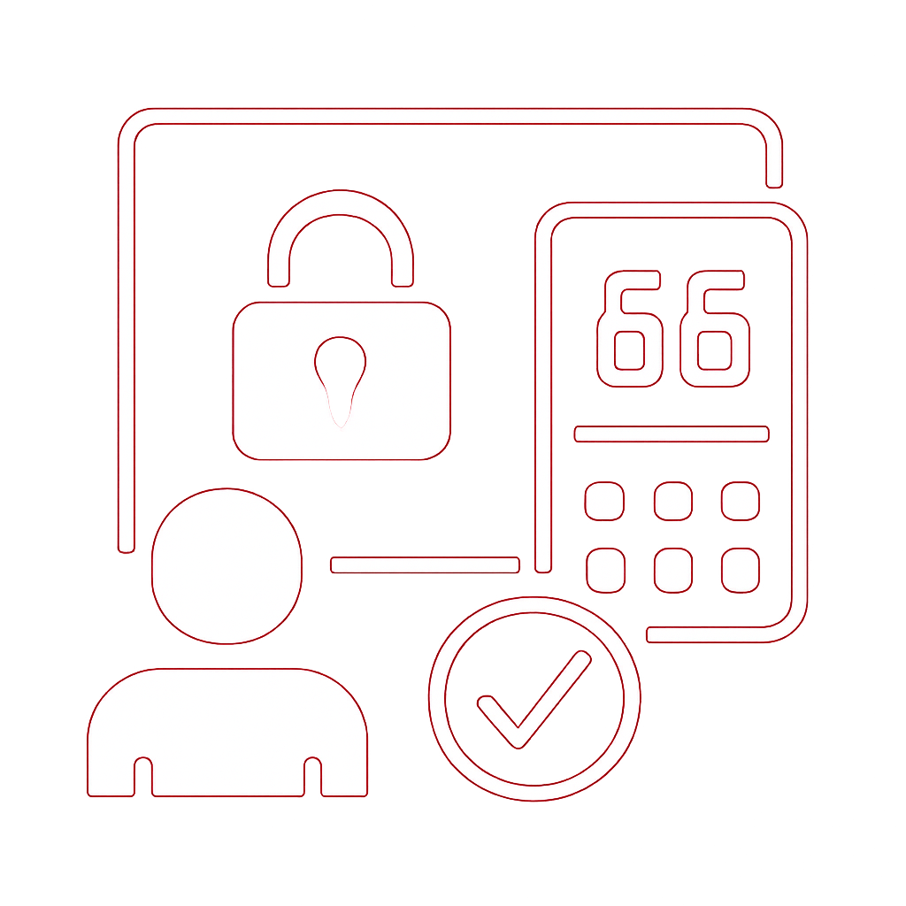 An educational diagram on the password reset process for 66 Lottery.