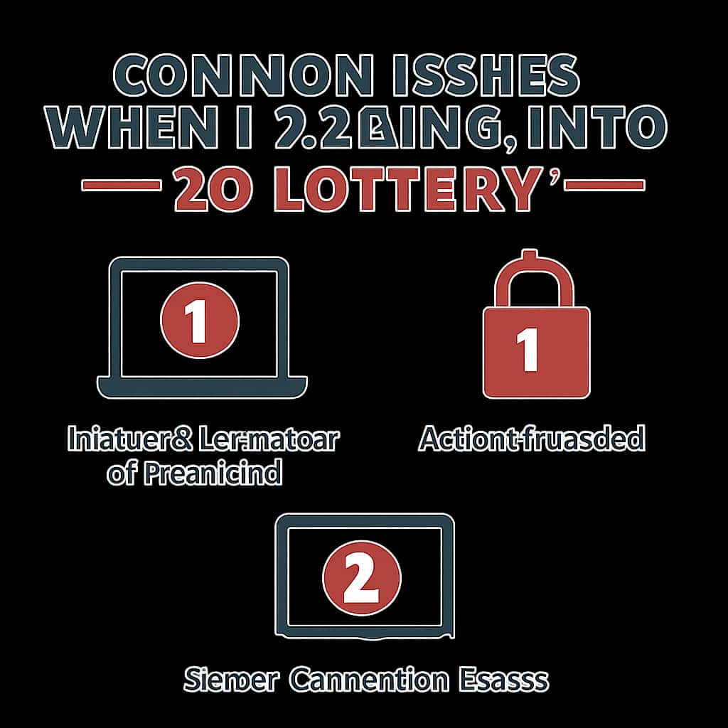 Illustration of common login issues for 66 Lottery