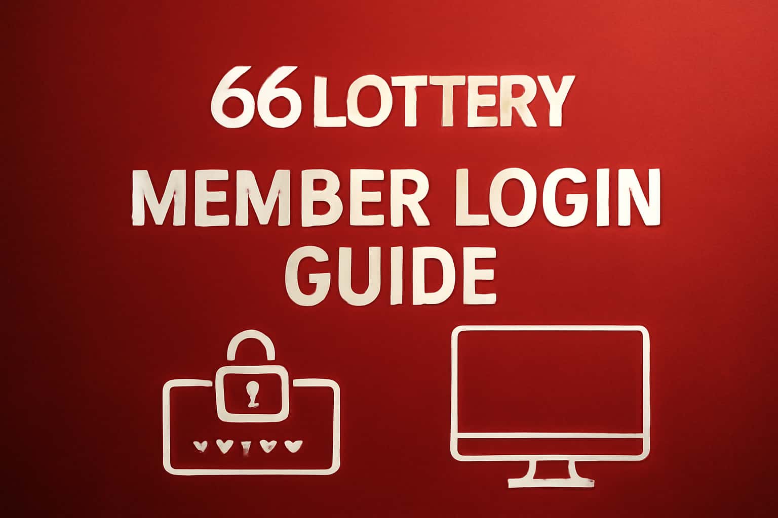 A visual representation emphasizing secure login for 66 Lottery members.