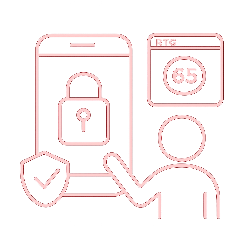 Illustration demonstrating account security tips for the 66 Lottery.