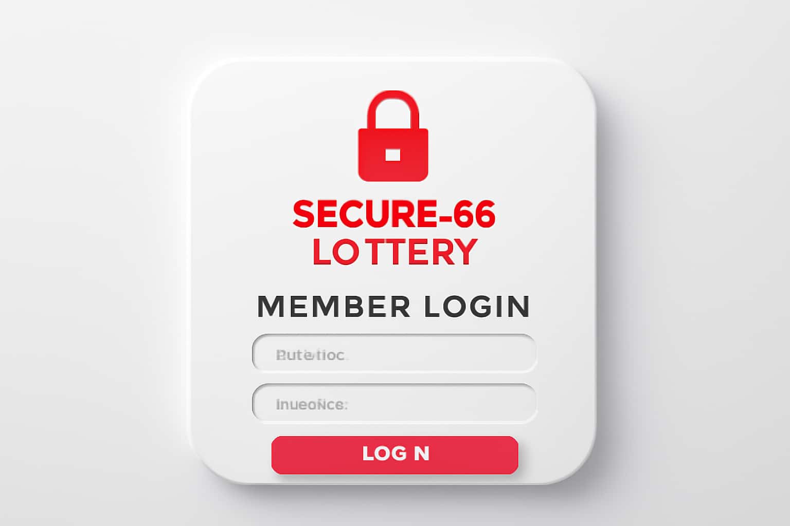 Secure 66 Lottery Member Login Interface