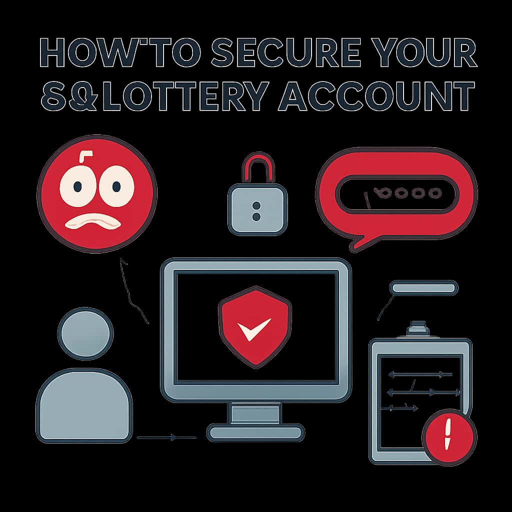 An educational diagram illustrating the steps to secure a 66 Lottery account.