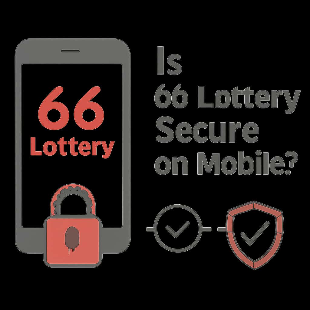 An educational diagram about the security of 66 Lottery on mobile.
