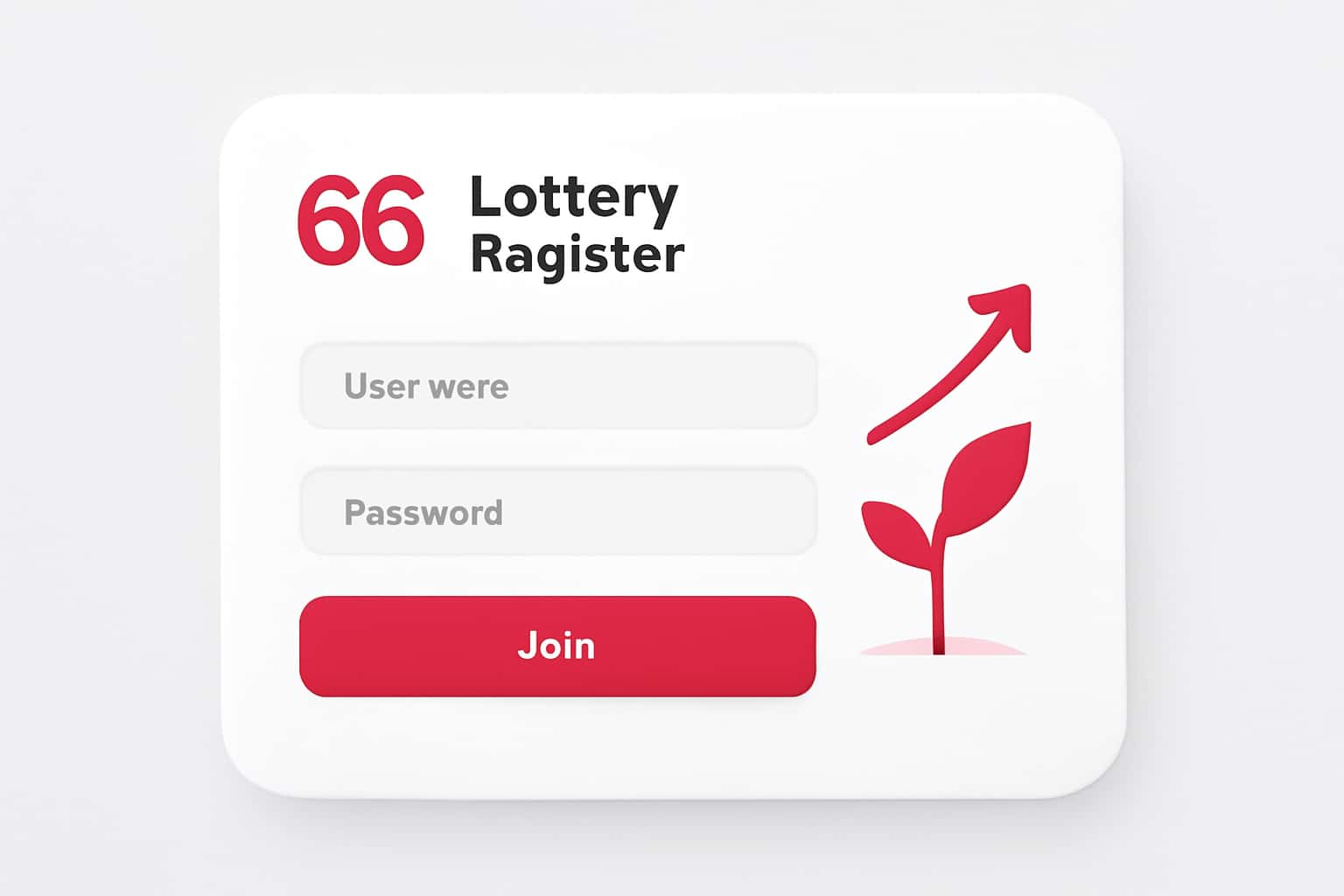 66 Lottery Register - New Account Interface